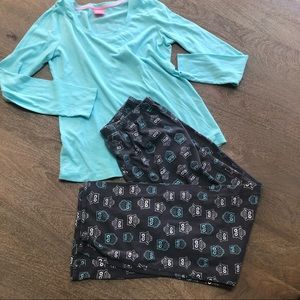 JENNI Intimates PJ Set Sleepwear Owls  M